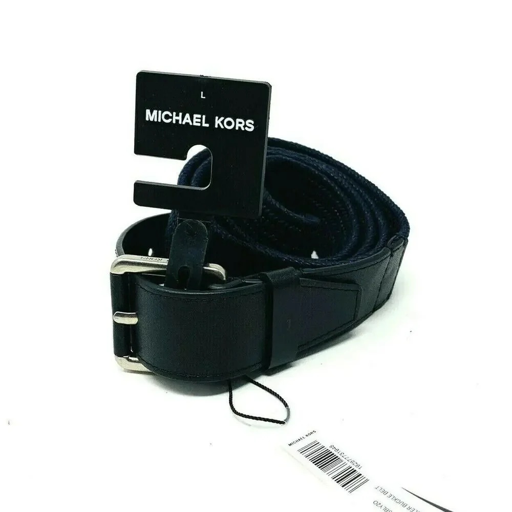 New Michael Kors‎ Mens Sz Large Belt Blue Roller Buckle Belt NWT